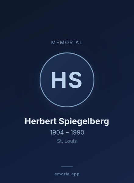 Memorial portrait of Herbert Spiegelberg