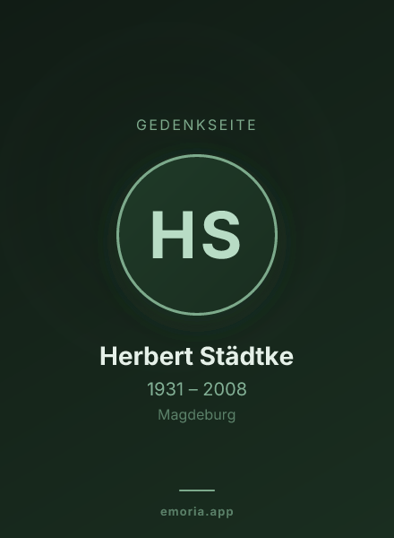 Gedenkportrait von Herbert Städtke