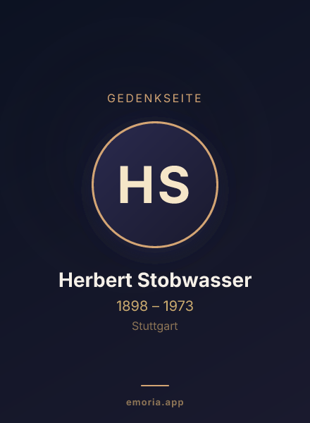 Gedenkportrait von Herbert Stobwasser