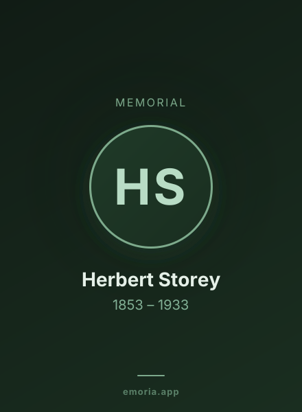Memorial portrait of Herbert Storey