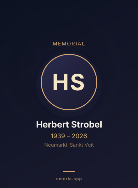 Memorial portrait of Herbert Strobel