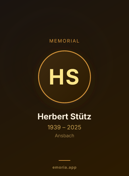 Memorial portrait of Herbert Stütz