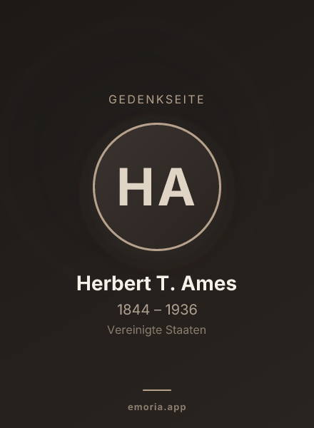Gedenkportrait von Herbert T. Ames