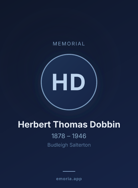Memorial portrait of Herbert Thomas Dobbin