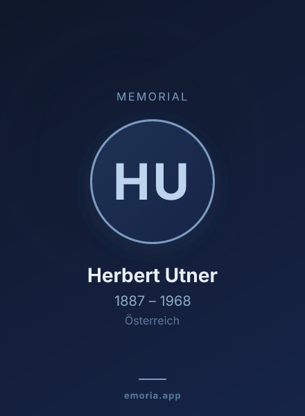 Memorial portrait of Herbert Utner