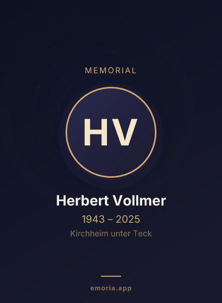 Memorial portrait of Herbert Vollmer