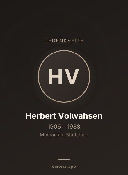 Gedenkportrait von Herbert Volwahsen