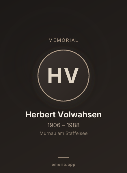 Memorial portrait of Herbert Volwahsen