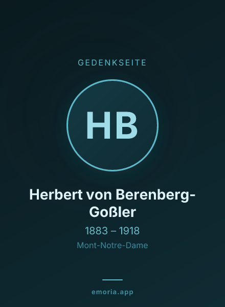 Gedenkportrait von Herbert von Berenberg-Goßler
