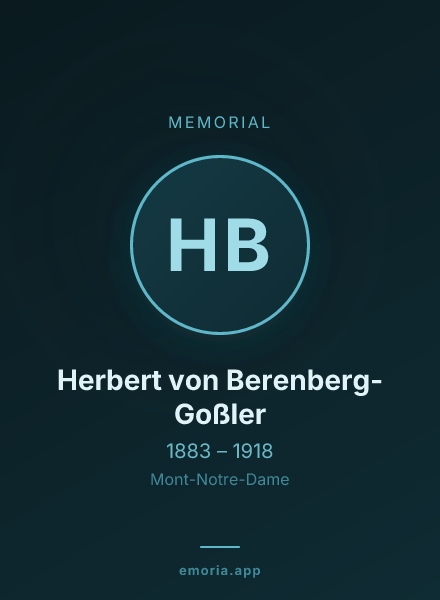 Memorial portrait of Herbert von Berenberg-Goßler