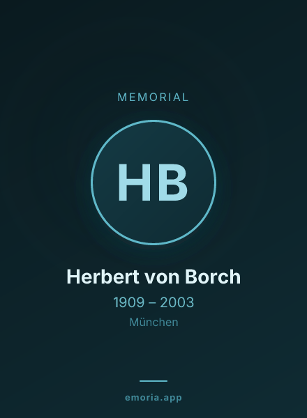 Memorial portrait of Herbert von Borch