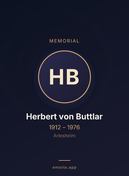Memorial portrait of Herbert von Buttlar