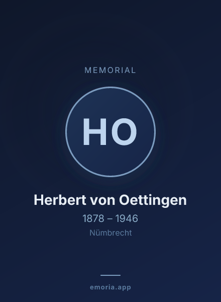 Memorial portrait of Herbert von Oettingen