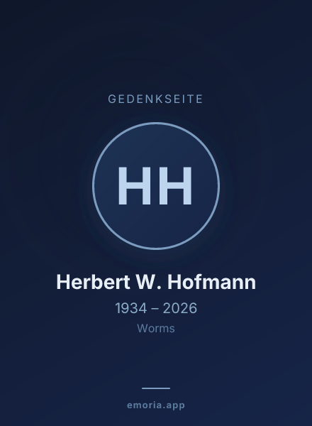 Gedenkportrait von Herbert W. Hofmann