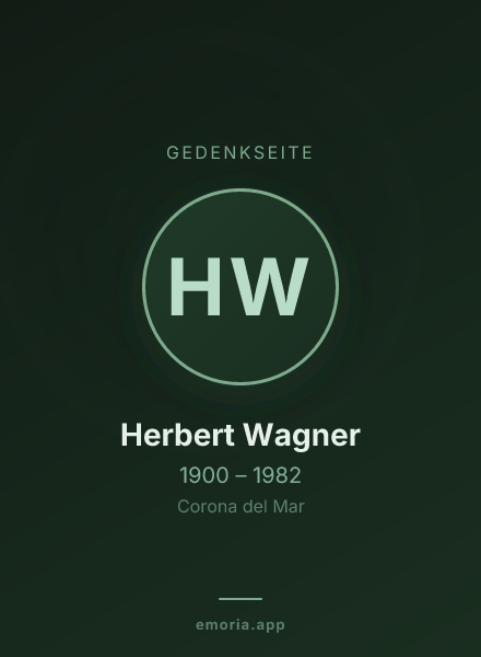 Gedenkportrait von Herbert Wagner