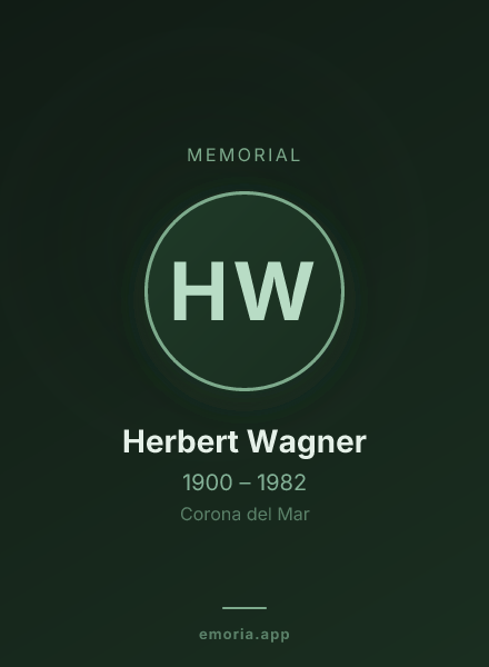 Memorial portrait of Herbert Wagner