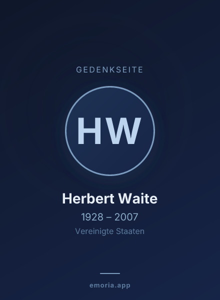 Gedenkportrait von Herbert Waite