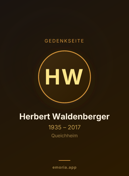 Gedenkportrait von Herbert Waldenberger