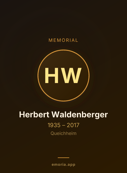 Memorial portrait of Herbert Waldenberger