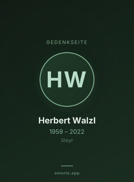 Gedenkportrait von Herbert Walzl