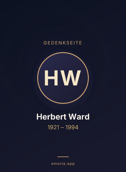 Gedenkportrait von Herbert Ward
