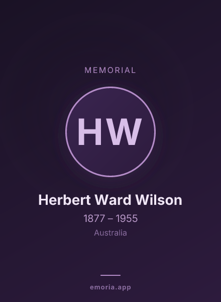 Memorial portrait of Herbert Ward Wilson