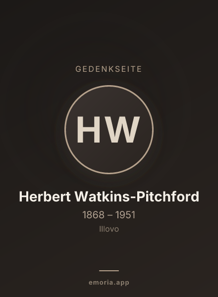Gedenkportrait von Herbert Watkins-Pitchford
