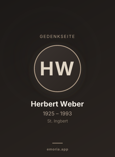 Gedenkportrait von Herbert Weber