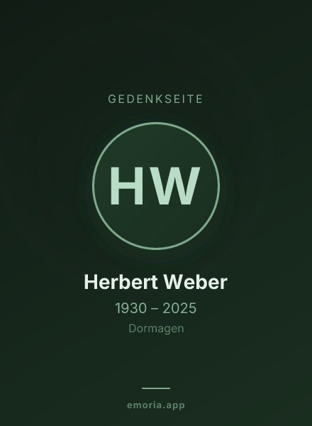 Gedenkportrait von Herbert Weber