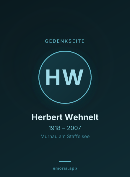 Gedenkportrait von Herbert Wehnelt