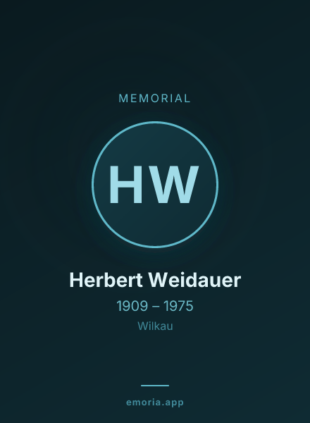 Memorial portrait of Herbert Weidauer