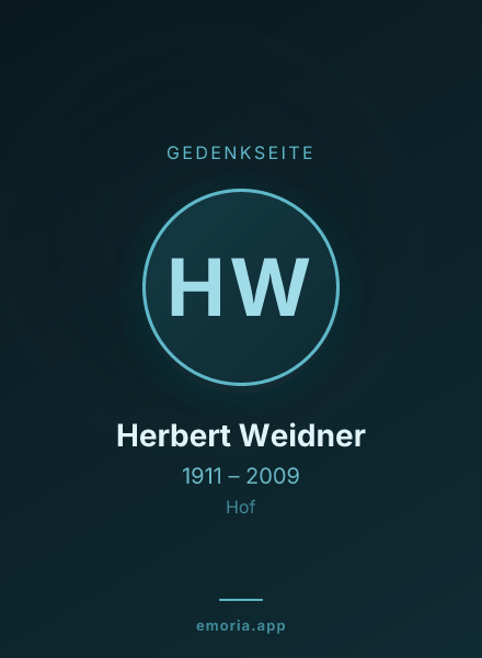 Gedenkportrait von Herbert Weidner