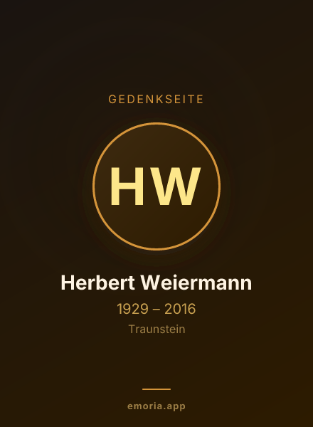 Gedenkportrait von Herbert Weiermann