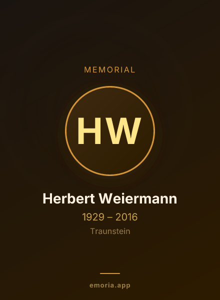 Memorial portrait of Herbert Weiermann