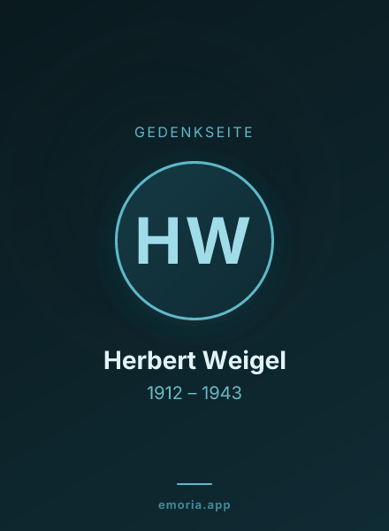 Gedenkportrait von Herbert Weigel