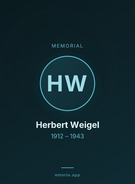 Memorial portrait of Herbert Weigel