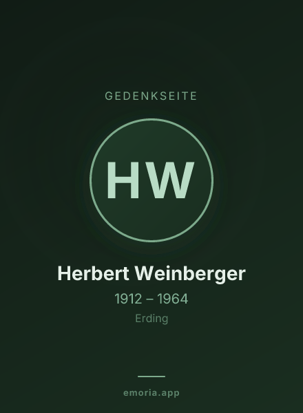 Gedenkportrait von Herbert Weinberger