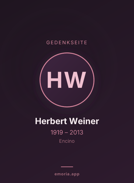 Gedenkportrait von Herbert Weiner