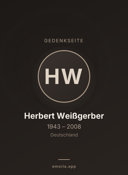 Gedenkportrait von Herbert Weißgerber