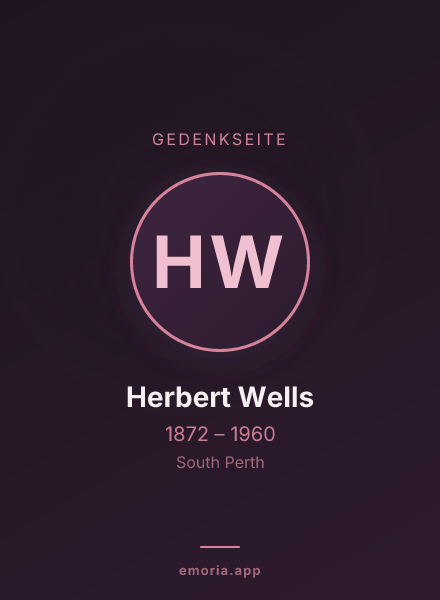 Gedenkportrait von Herbert Wells