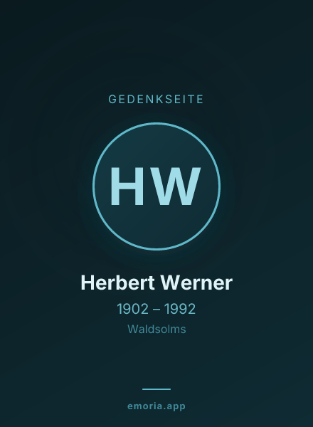 Gedenkportrait von Herbert Werner