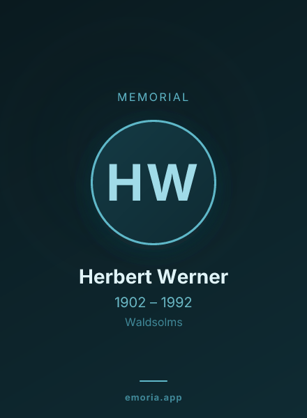 Memorial portrait of Herbert Werner