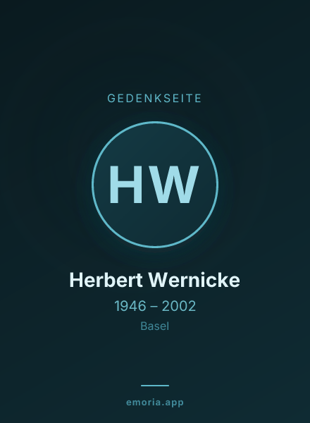 Gedenkportrait von Herbert Wernicke