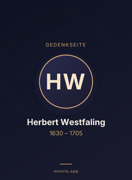 Gedenkportrait von Herbert Westfaling