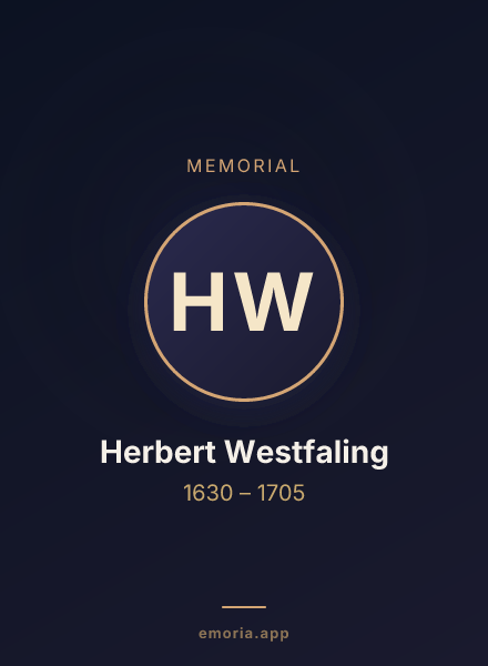 Memorial portrait of Herbert Westfaling