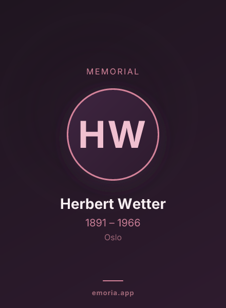 Memorial portrait of Herbert Wetter