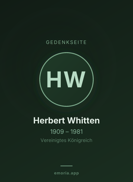 Gedenkportrait von Herbert Whitten