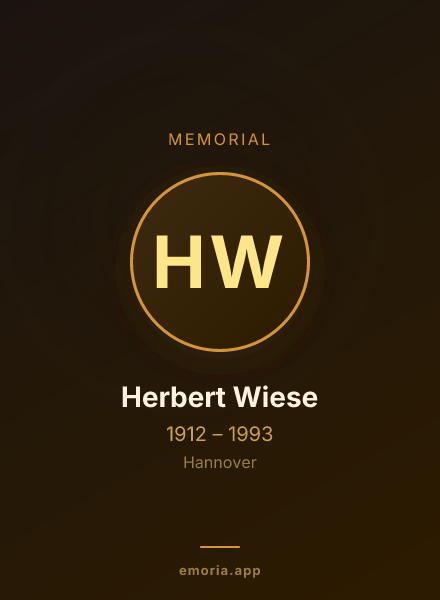 Memorial portrait of Herbert Wiese