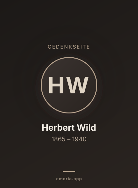 Gedenkportrait von Herbert Wild