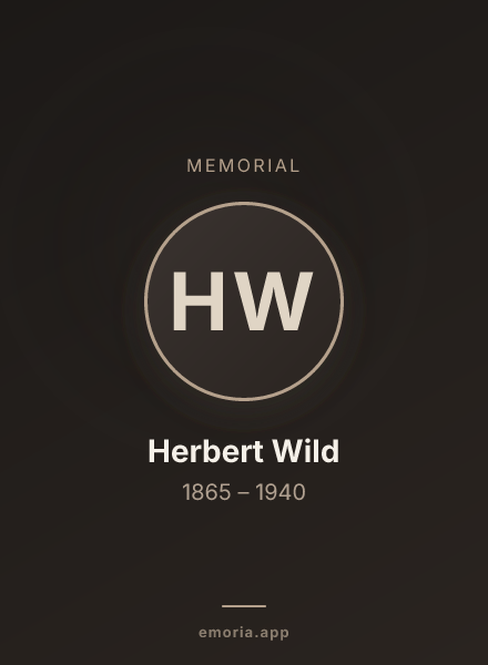 Memorial portrait of Herbert Wild